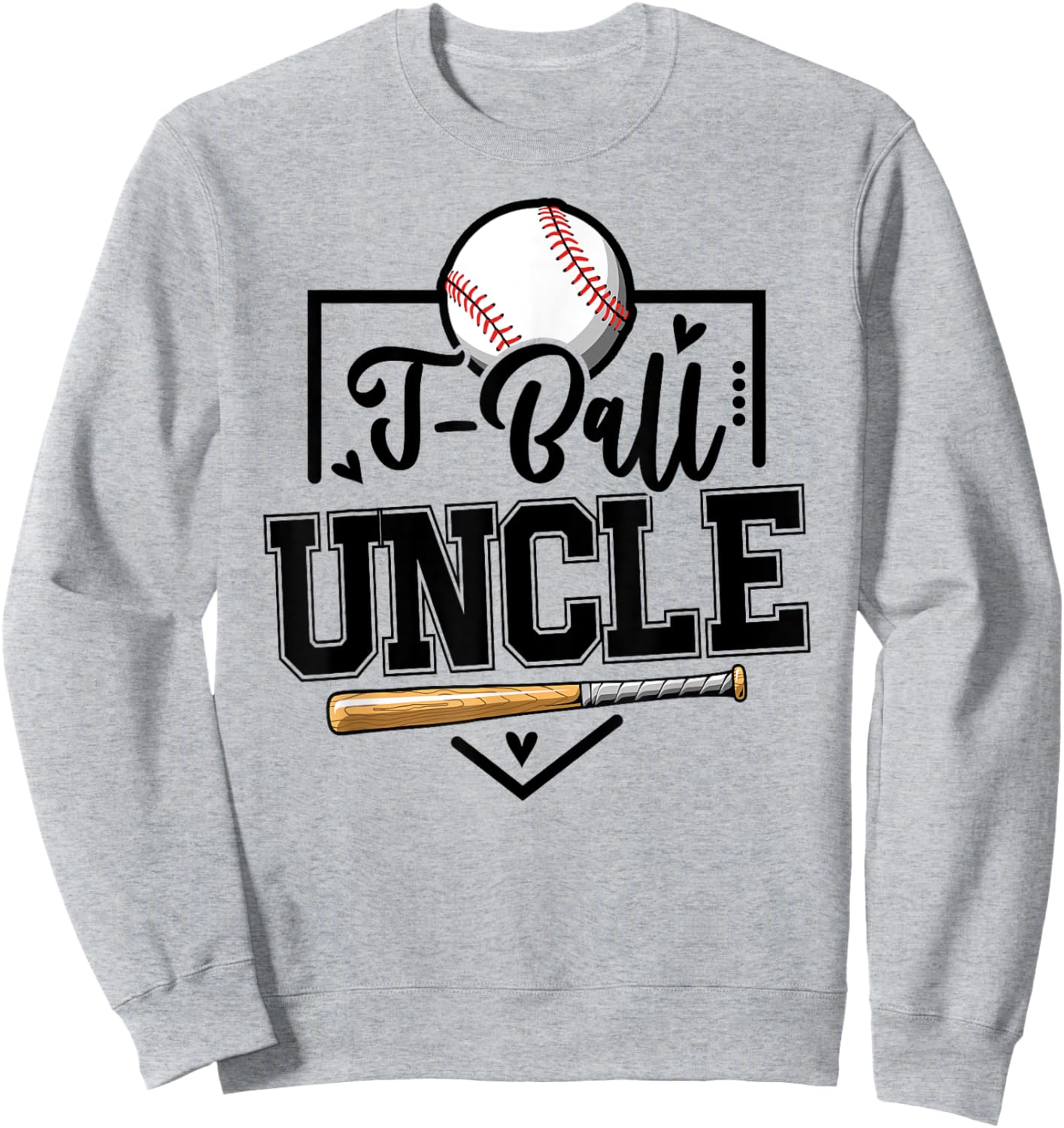 T-Ball Uncle Funny Ball Uncle Sweatshirt - Sweatshirt | Ash