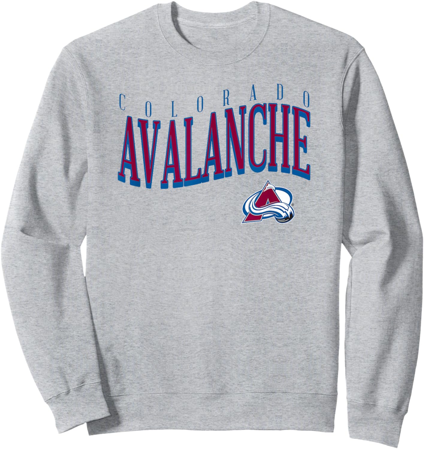 Colorado Avalanche Wave Heather Gray NHL Officially Licensed Sweatshirt - Sweatshirt | Ash