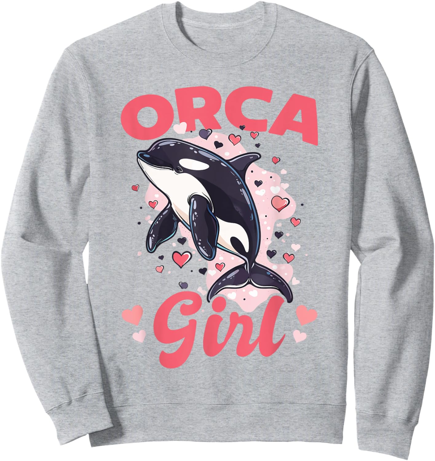 Funny Orca Animal Orca Girl Sweatshirt - Sweatshirt | Ash