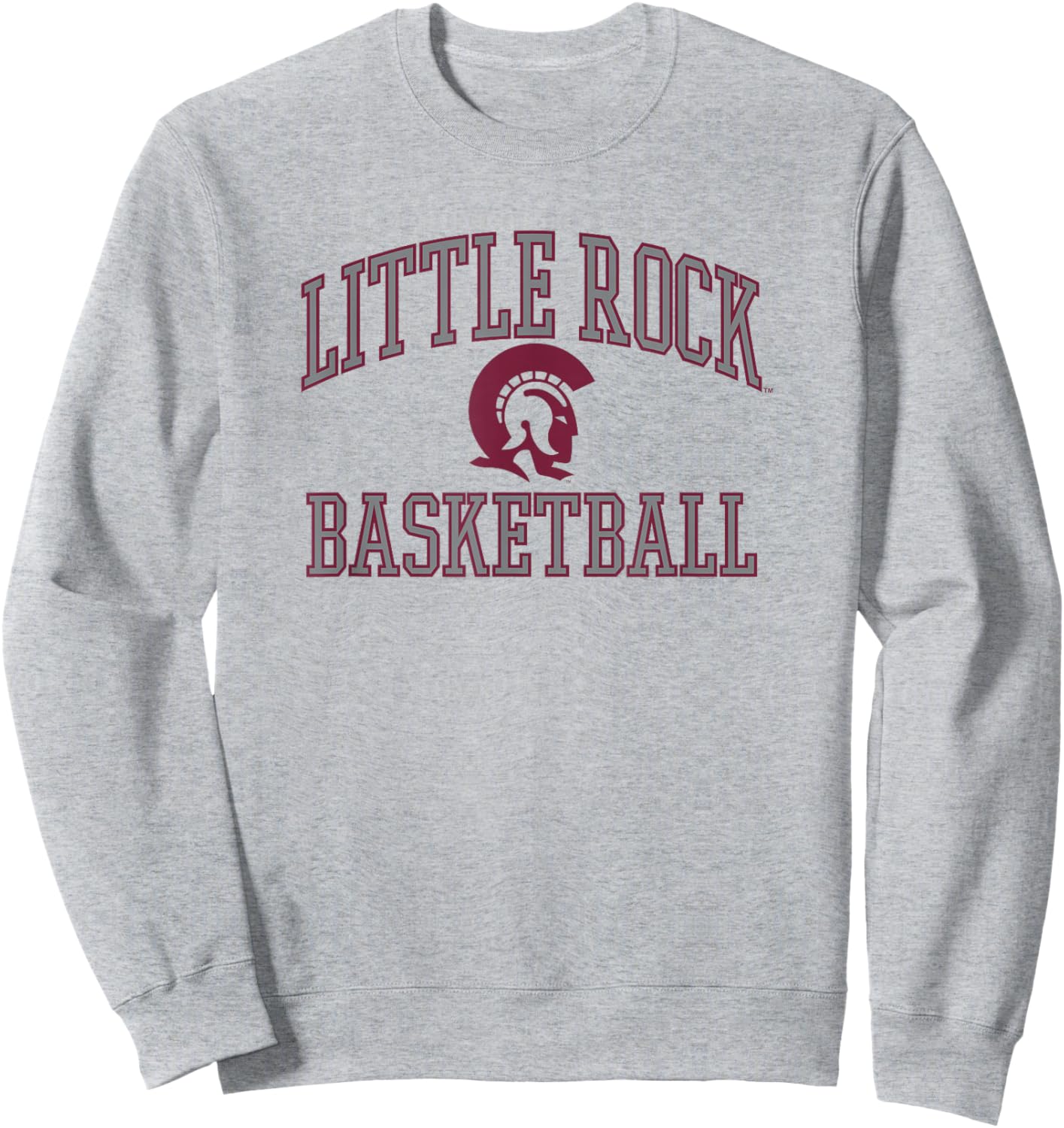 Arkansas Little Rock Trojans Basketball Screen White Sweatshirt - Sweatshirt | Ash