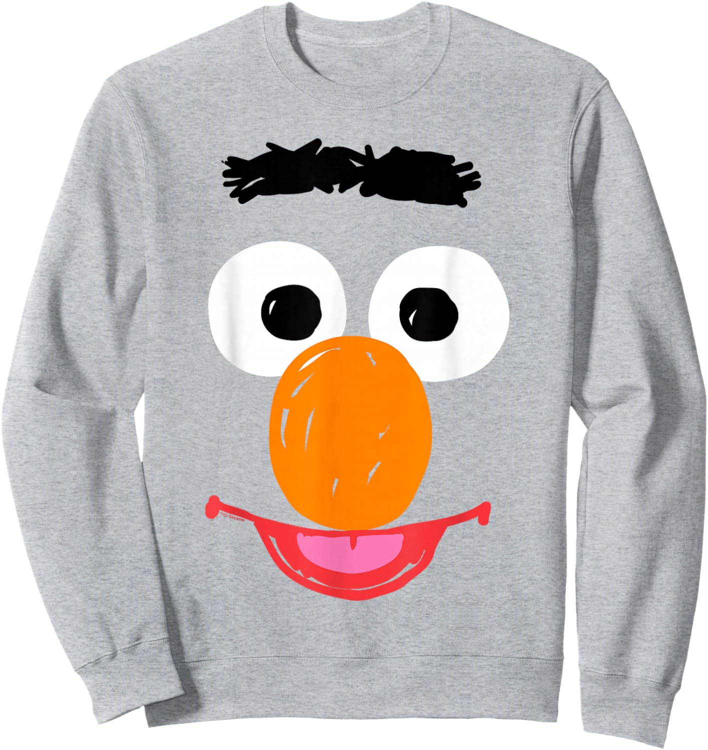 Sesame Street Bert Crayon Sketch Halloween Costume Sweatshirt - Sweatshirt | Ash