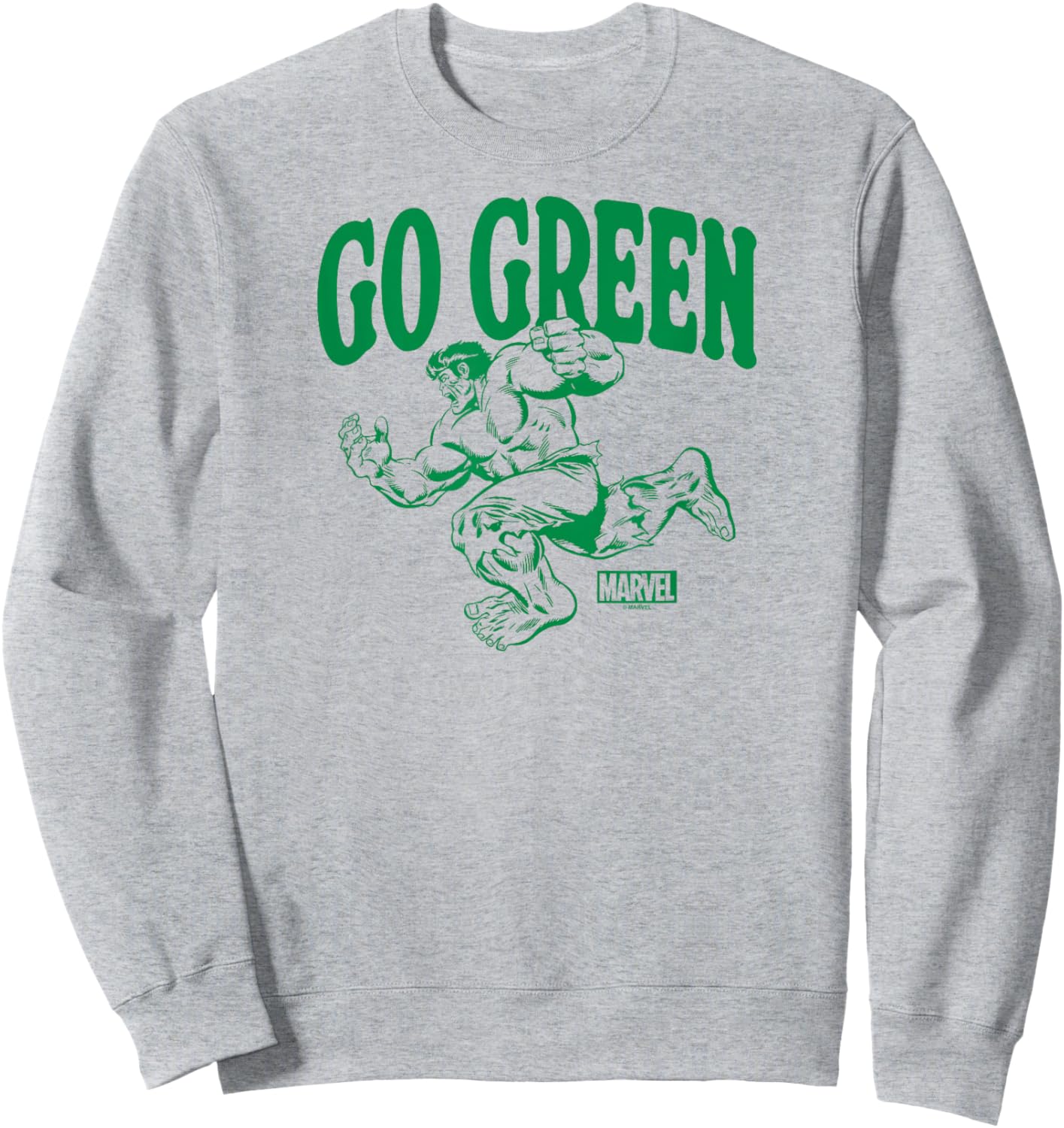 Hulk - Go Green Sweatshirt - Sweatshirt | Ash