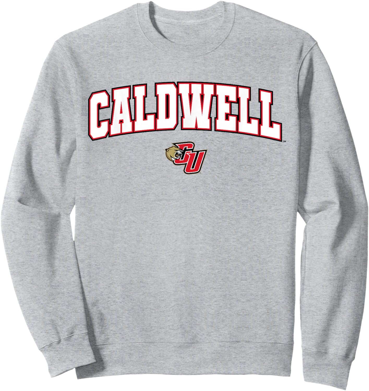 Caldwell University Cougars Arch Logo Sweatshirt - Sweatshirt | Ash