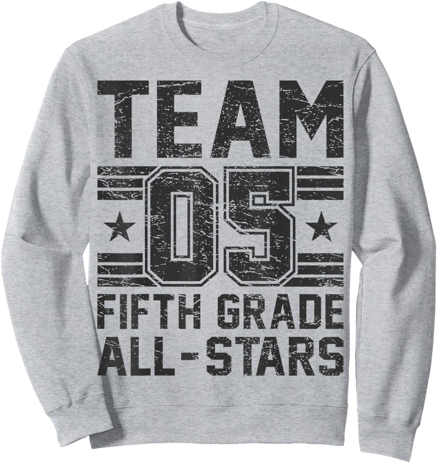 Kids Sports 05 Team Fifth Grade 5th Grade All Stars Jersey Sweatshirt - Sweatshirt | Ash