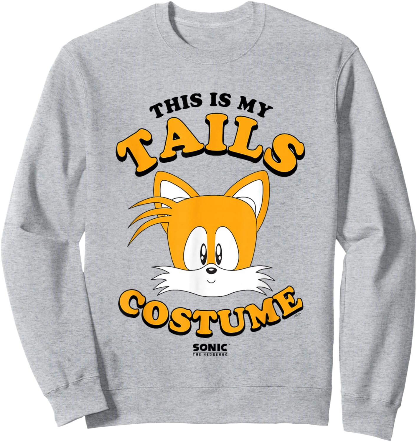 Sonic The Hedgehog Halloween This Is My Tails Retro Costume Sweatshirt - Sweatshirt | Ash