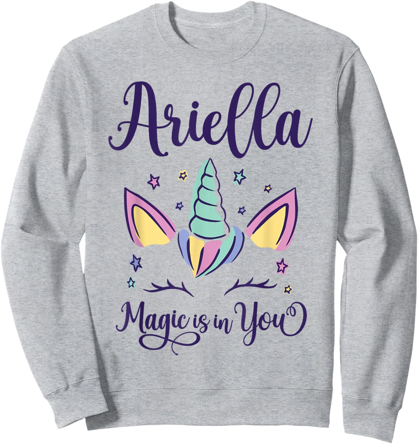 First Name Ariella Personalized I Love Ariella Sweatshirt - Sweatshirt | Ash