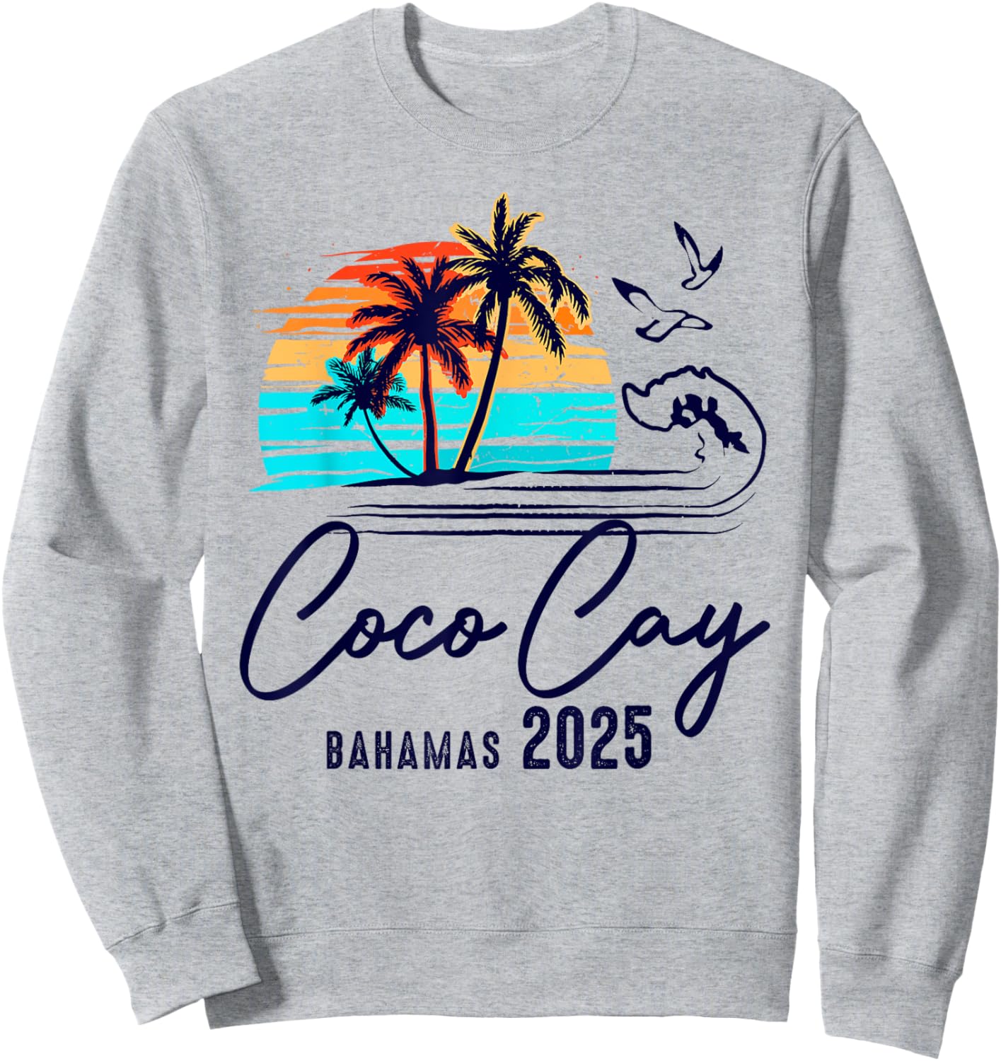 Coco Cay Bahamas 2025 Vacation Souvenir Matching Family Sweatshirt - Sweatshirt | Ash