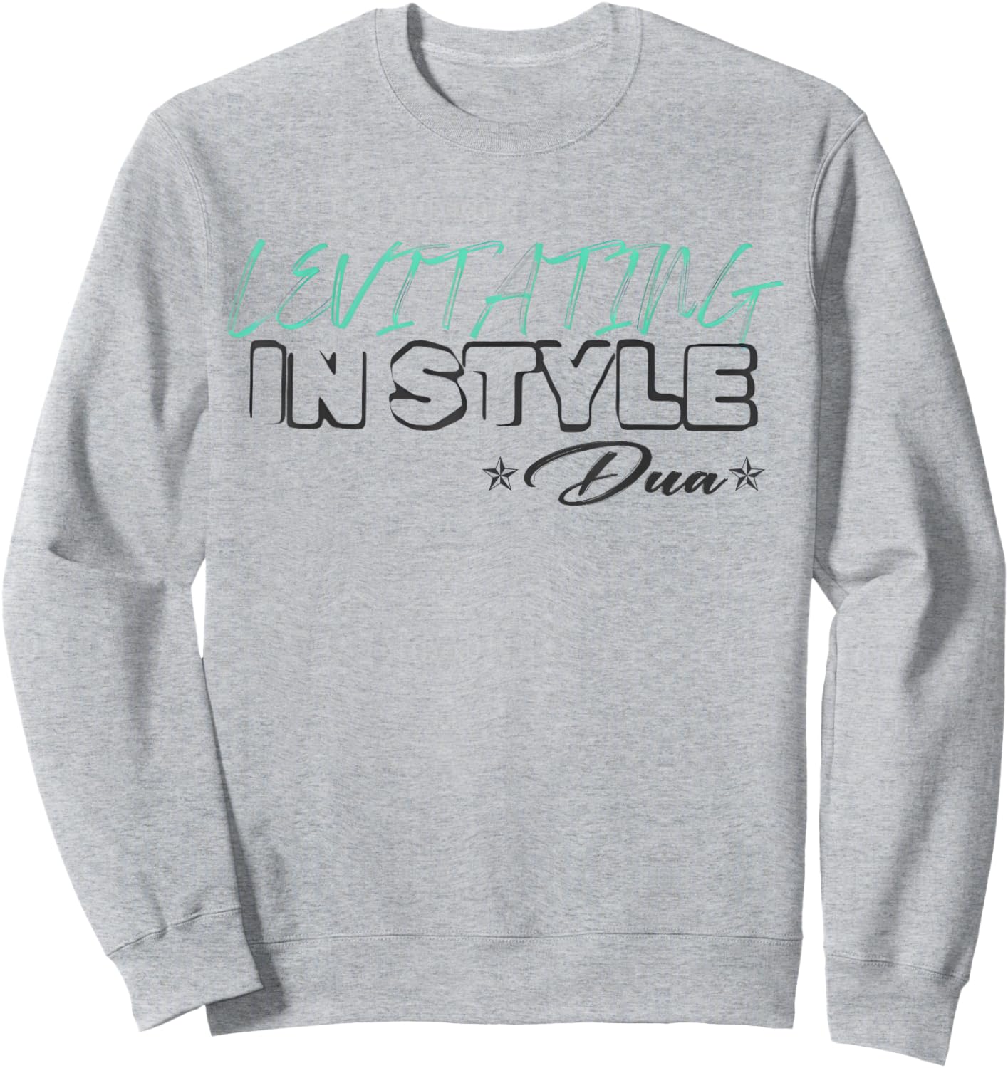 Funny Girl Retro Dua First Name Levitating Instyle Meme Sweatshirt - Sweatshirt | Ash