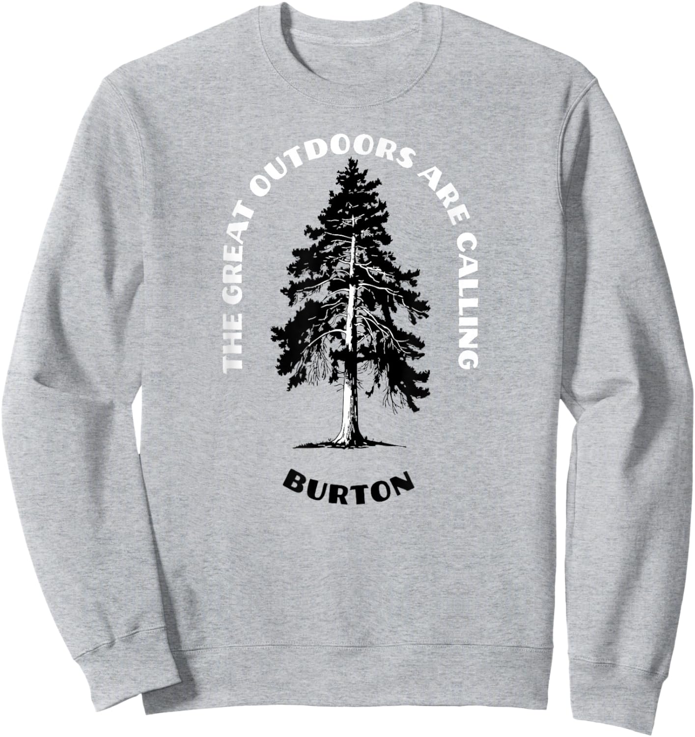Burton The Great Outdoors Are Calling Tree Nature Sweatshirt - Sweatshirt | Ash
