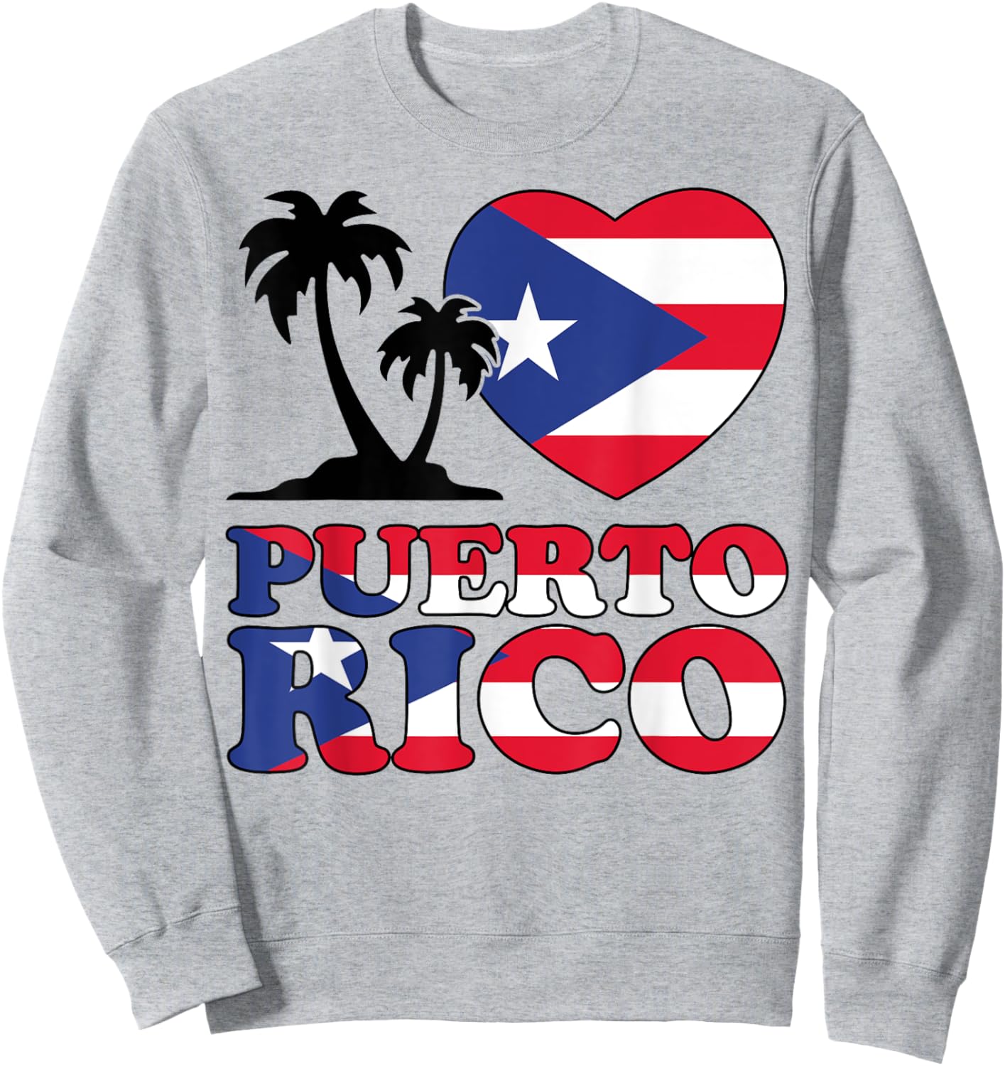 Women Puerto Rico Shirt Rica Flag I Love Puerto Rico Kid Boy Sweatshirt - Sweatshirt | Ash