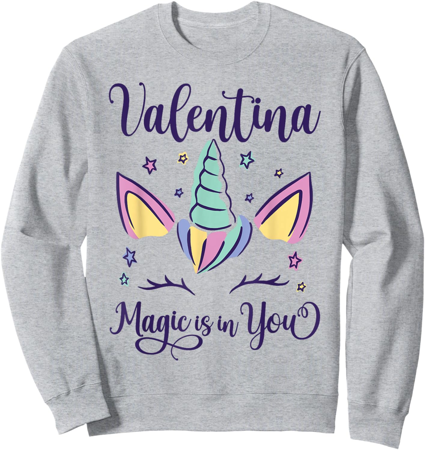 First Name Valentina Personalized I Love Valentina Sweatshirt - Sweatshirt | Ash