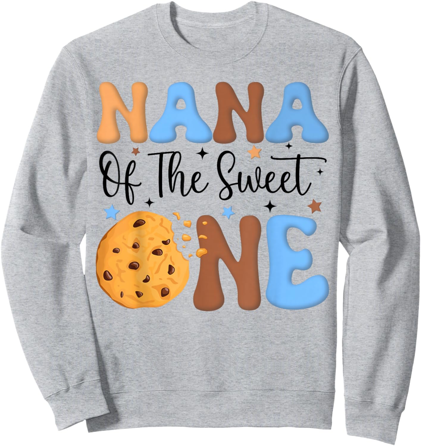 Nana of The Sweet One Cookies & Milk 1st Birthday Family Sweatshirt - Sweatshirt | Ash