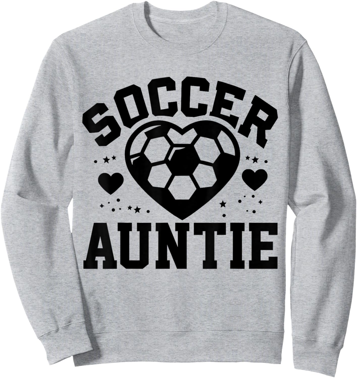 Soccer Auntie Heart Auntie Soccer Player Sweatshirt - Sweatshirt | Ash