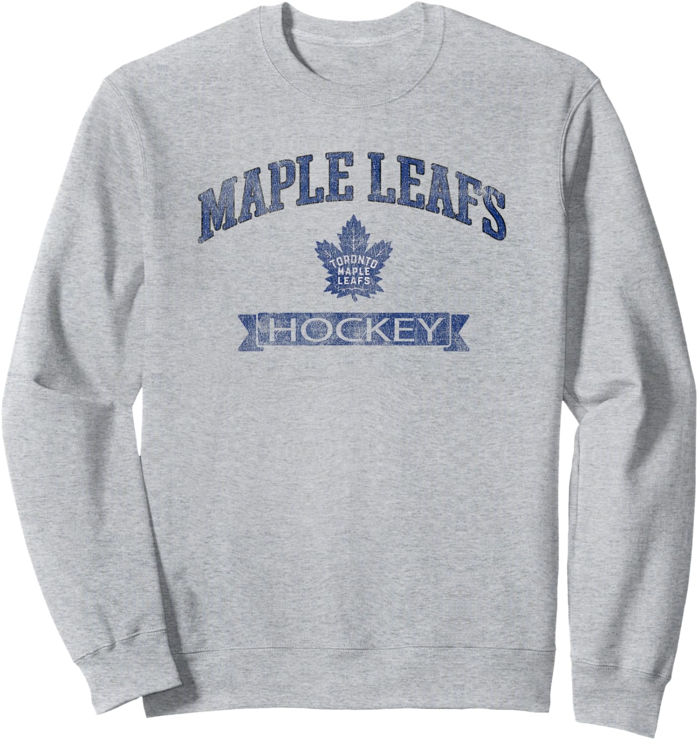 Toronto Maple Leafs Vintage Hockey Gray Officially Licensed Sweatshirt - Sweatshirt | Ash