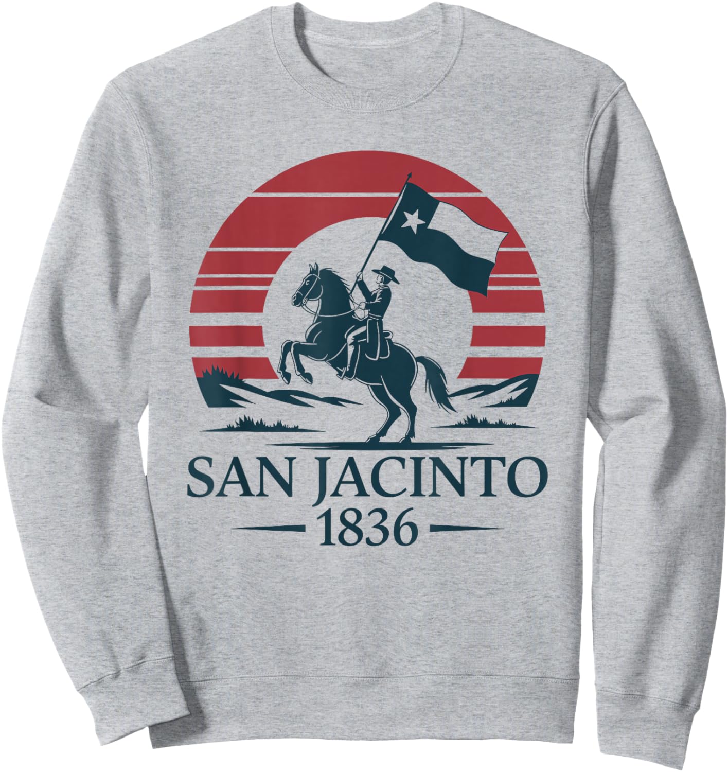 San Jacinto 1836, Texas History Independence Day Sweatshirt - Sweatshirt | Ash