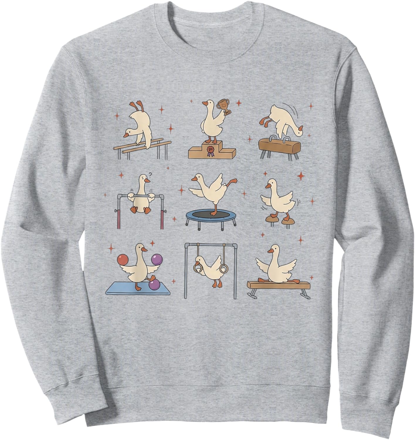 Women Silly Goose Gymnastics Coach Team Gymnast Sweatshirt - Sweatshirt | Ash