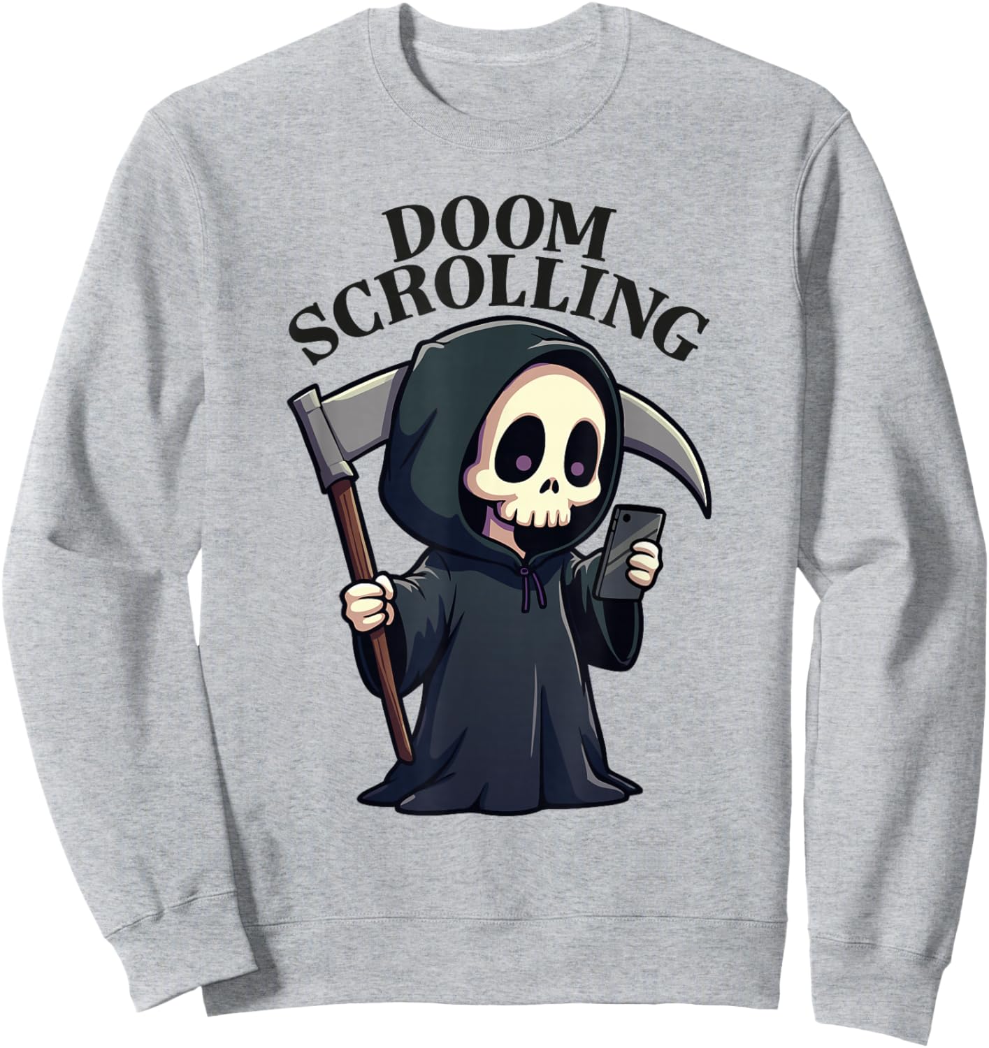 Doom Scrolling Sweatshirt - Sweatshirt | Ash