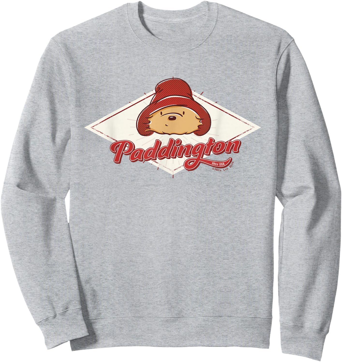 Diamond Retro Classic Paddington Bear Sweatshirt - Sweatshirt | Ash