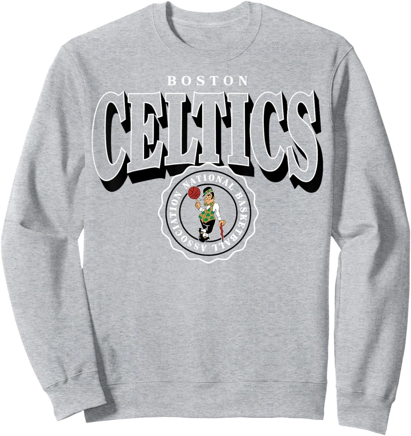 NBA – Boston Celtics gewölbtes Wappen Sweatshirt - Sweatshirt | Ash