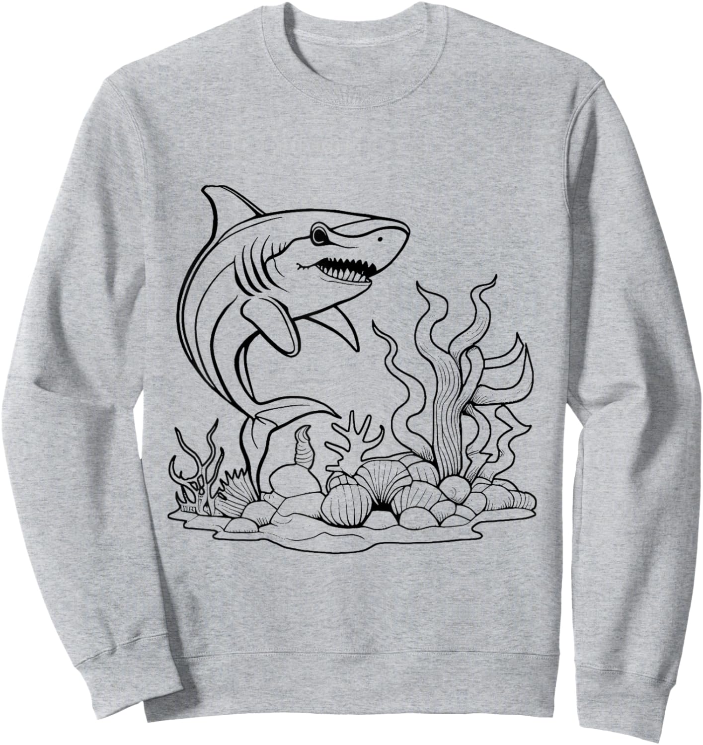 Color the shark and paint it yourself Sweatshirt - Sweatshirt | Ash