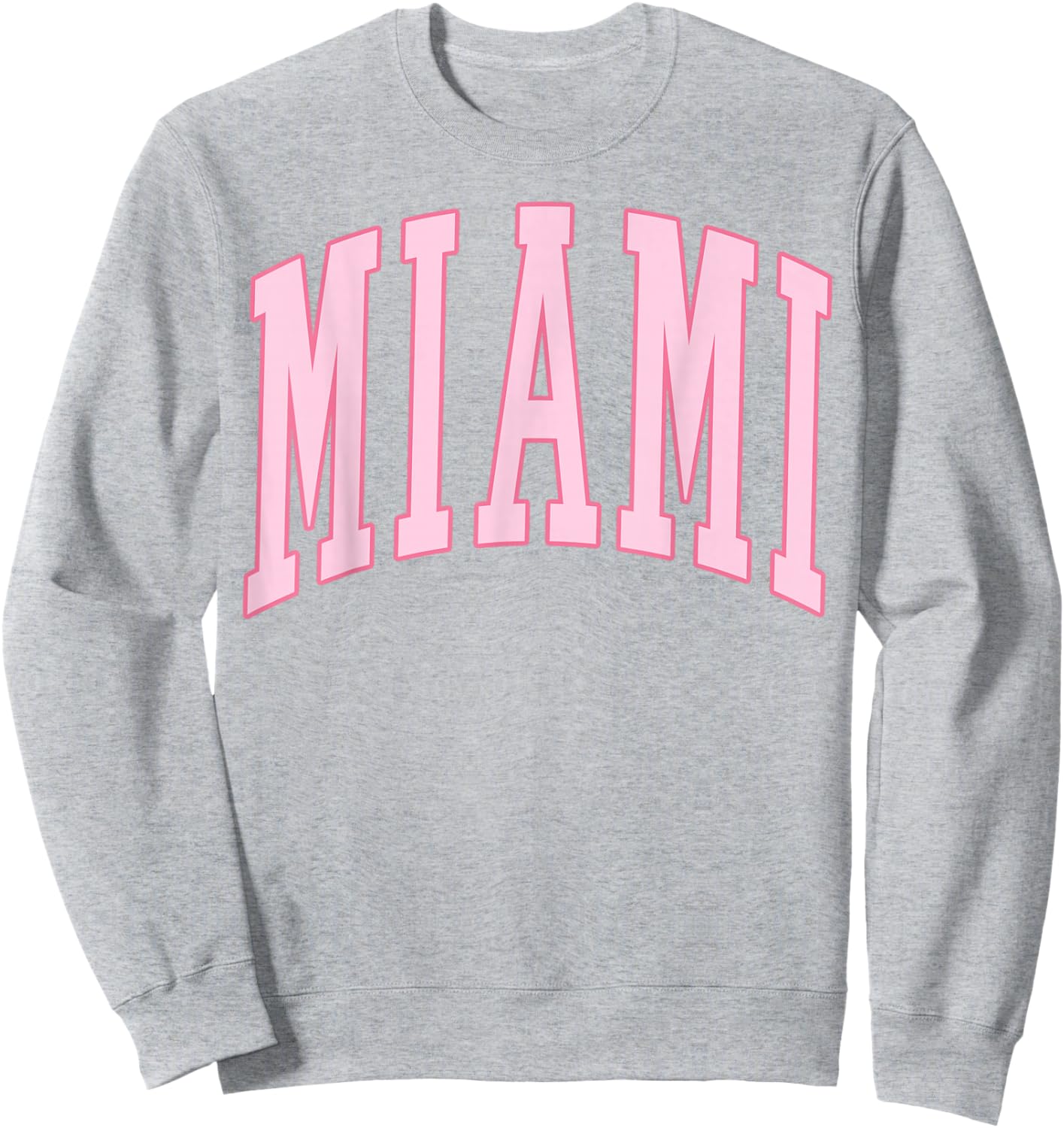 Miami Vintage Preppy Varsity Pink Sports Sweatshirt - Sweatshirt | Ash