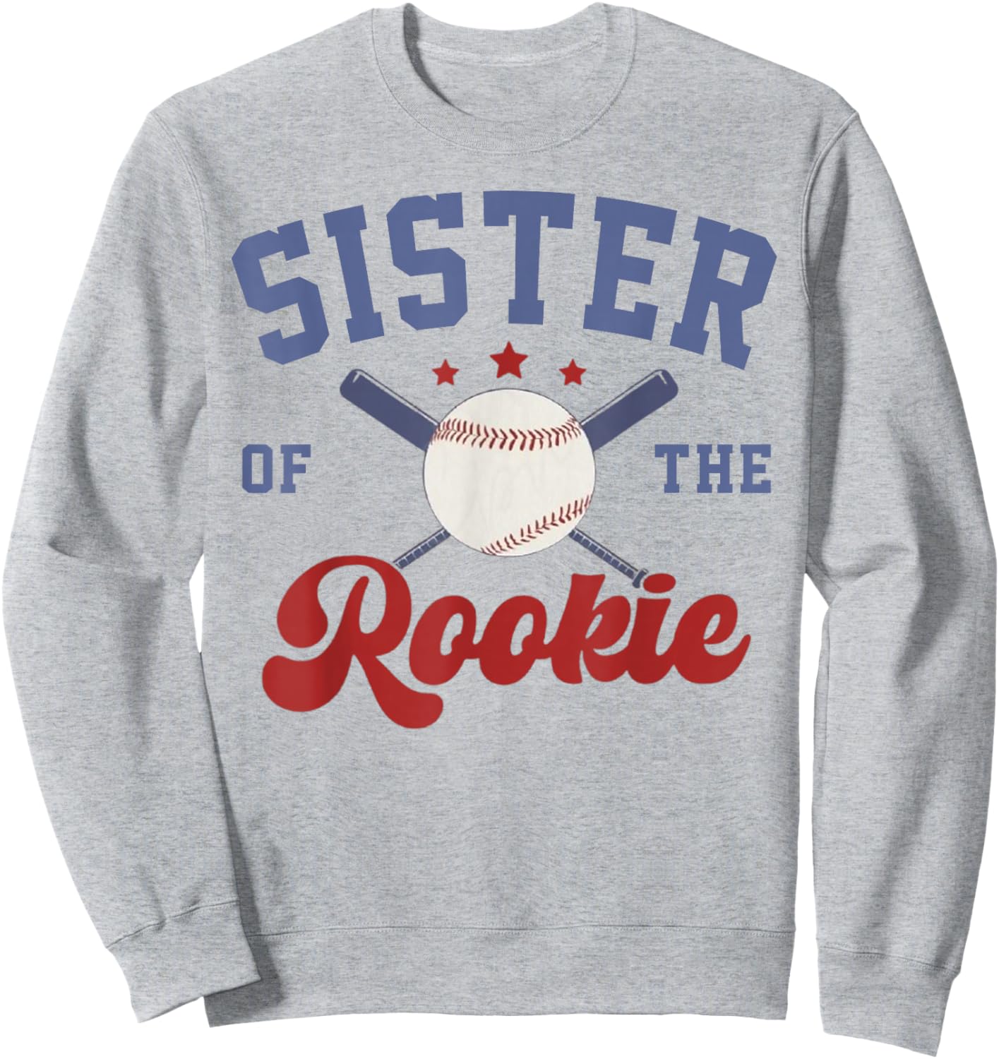 Sister of Rookie 1st Birthday Baseball Boy Family Matching Sweatshirt - Sweatshirt | Ash