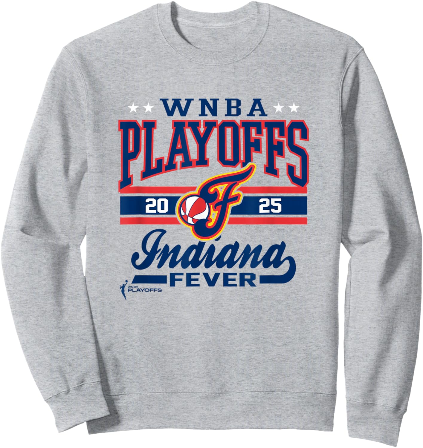 WNBA Official Indiana Fever 2025 Playoffs Time for Action Sweatshirt - Sweatshirt | Ash