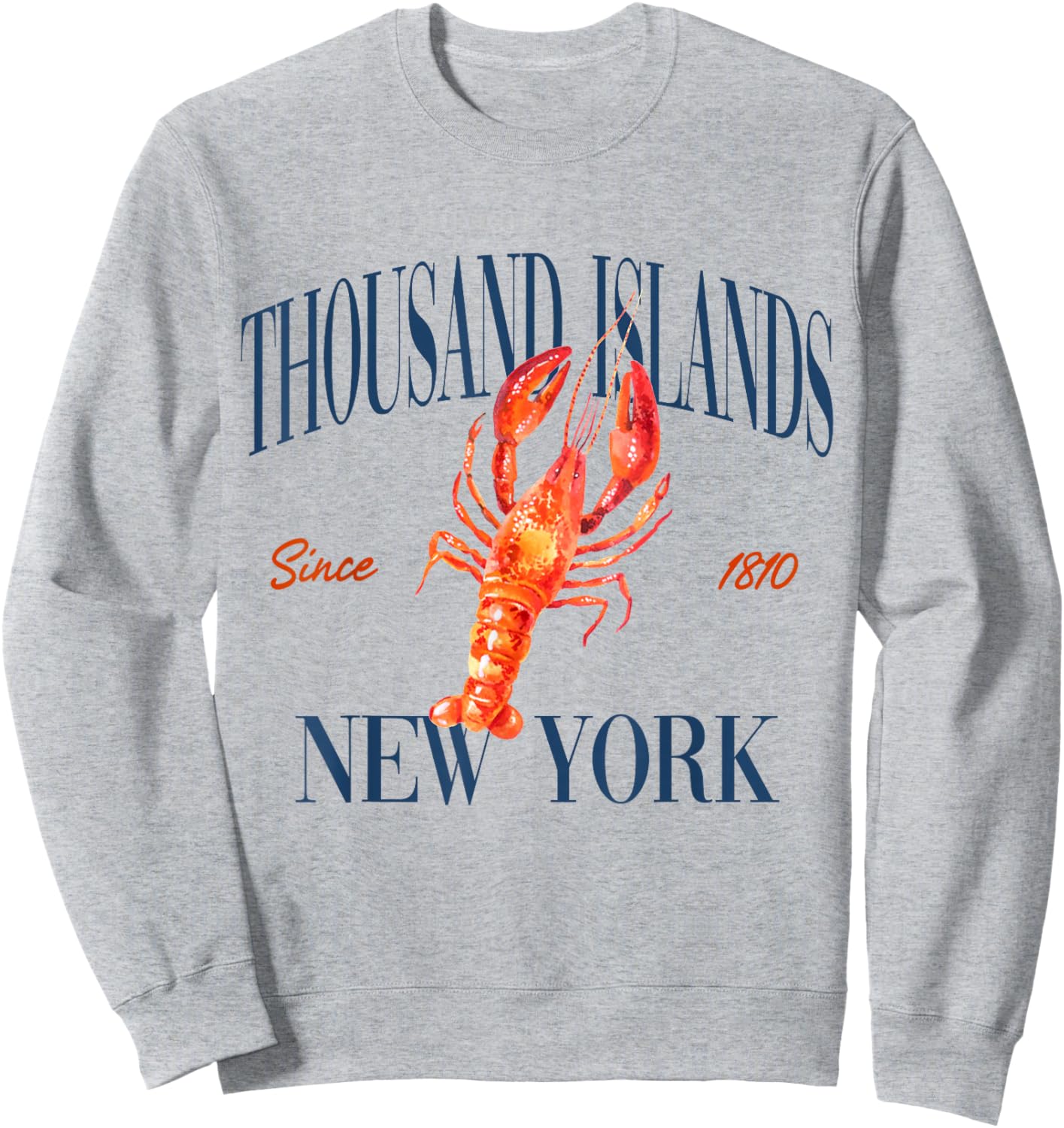 Thousand Islands New York Est. 1810 - Old Money, Classic Sweatshirt - Sweatshirt | Ash