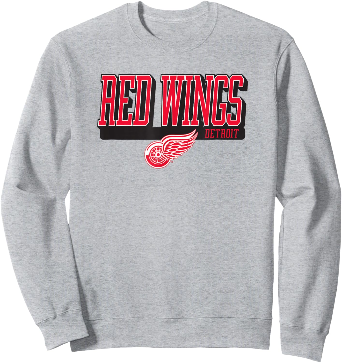 Detroit Red Wings Faceoff Gray Officially Licensed Sweatshirt - Sweatshirt | Ash