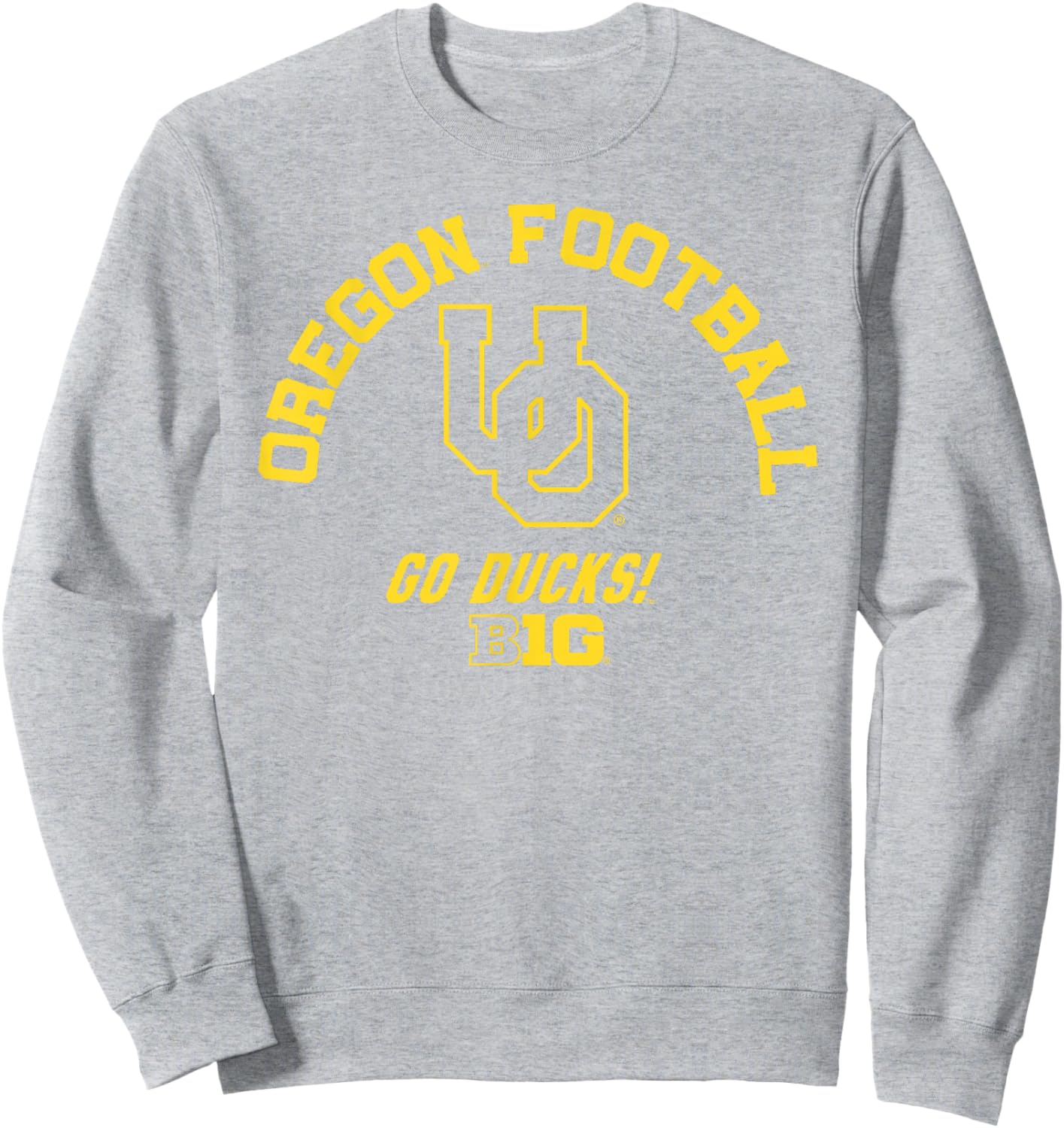 Oregon Ducks Big 10 Football Green Officially Licensed Sweatshirt - Sweatshirt | Ash
