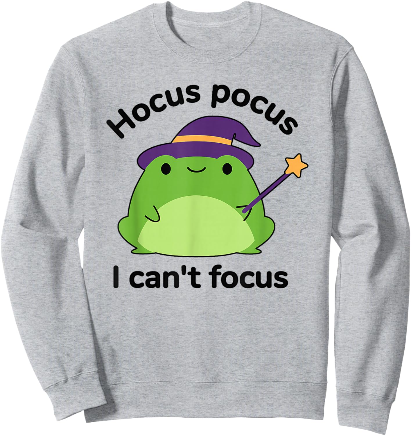 Humour ADHD Hyperactivity Disorder Hocus Pocus I Cant Focus Sweatshirt - Sweatshirt | Ash