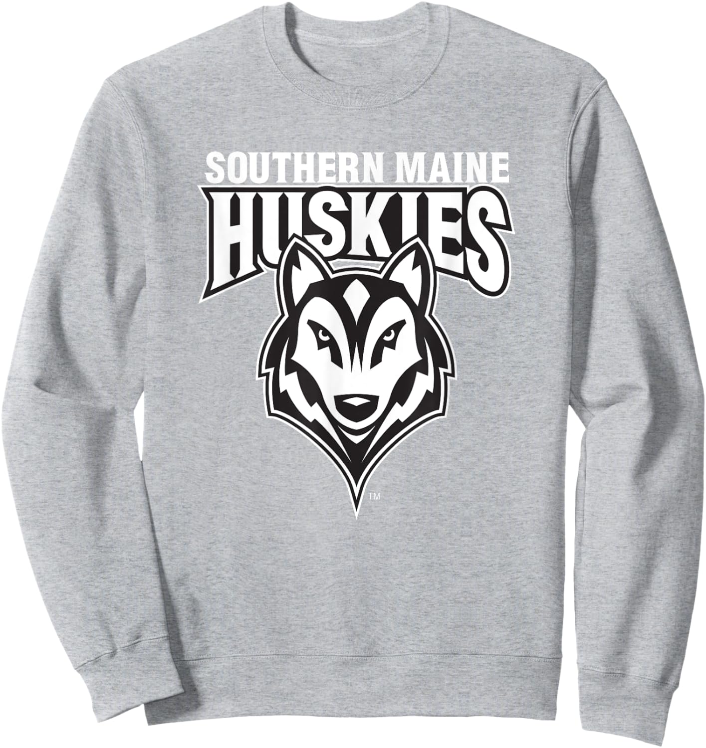 University of Southern Maine USM Huskies Head Logo Sweatshirt - Sweatshirt | Ash