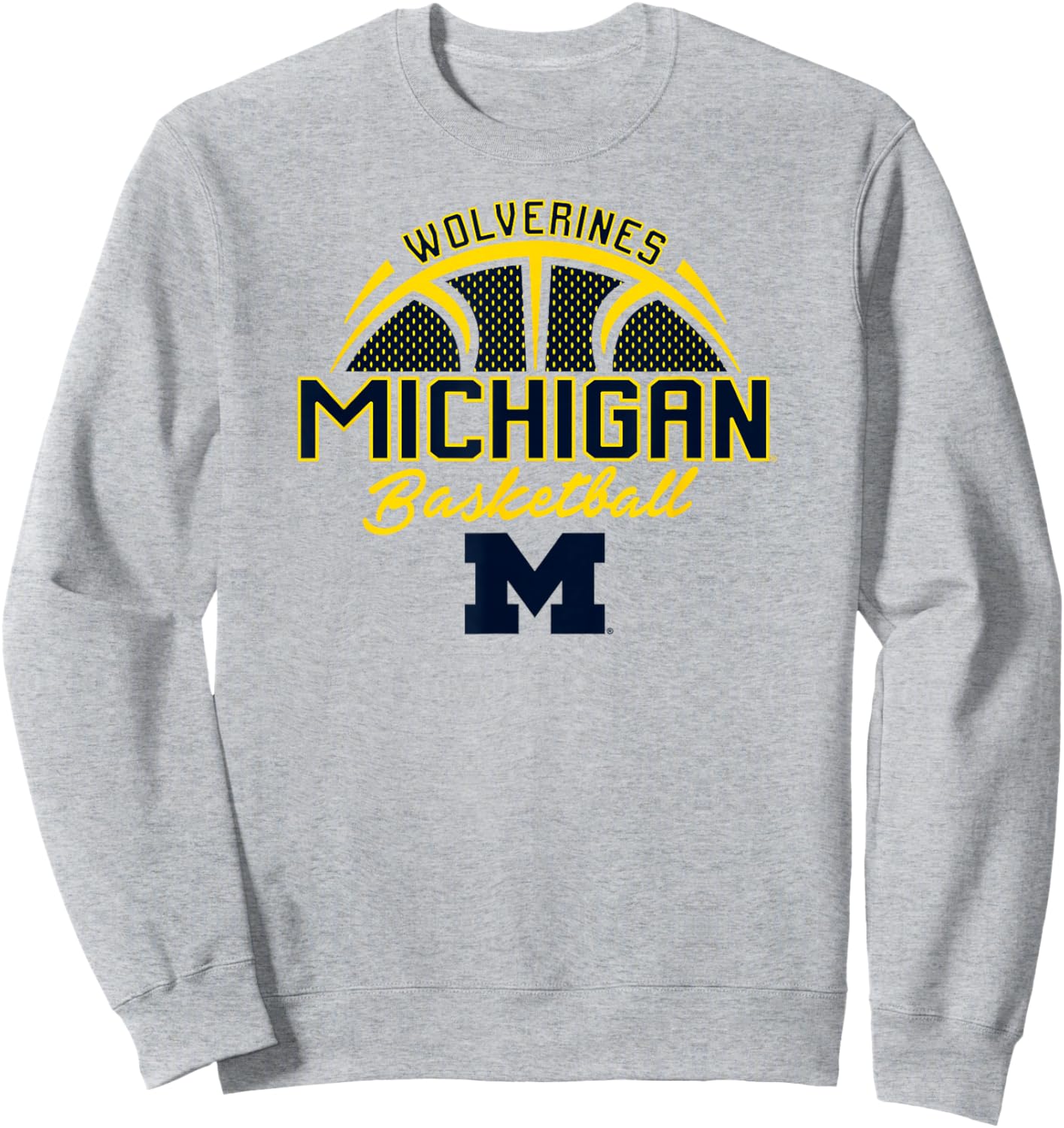 Michigan Wolverines Basketball Three Pointer Gray Sweatshirt - Sweatshirt | Ash
