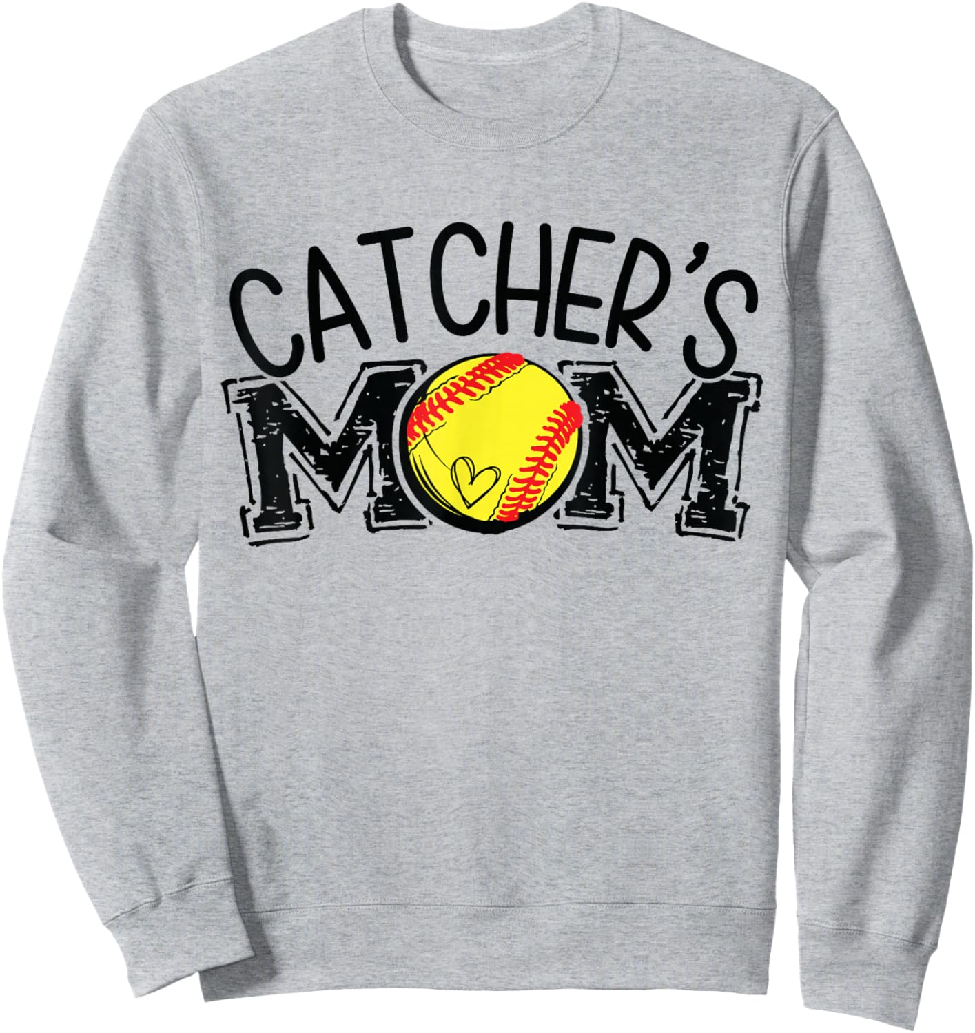 Softball Catcher's Mom Sweatshirt - Sweatshirt | Ash