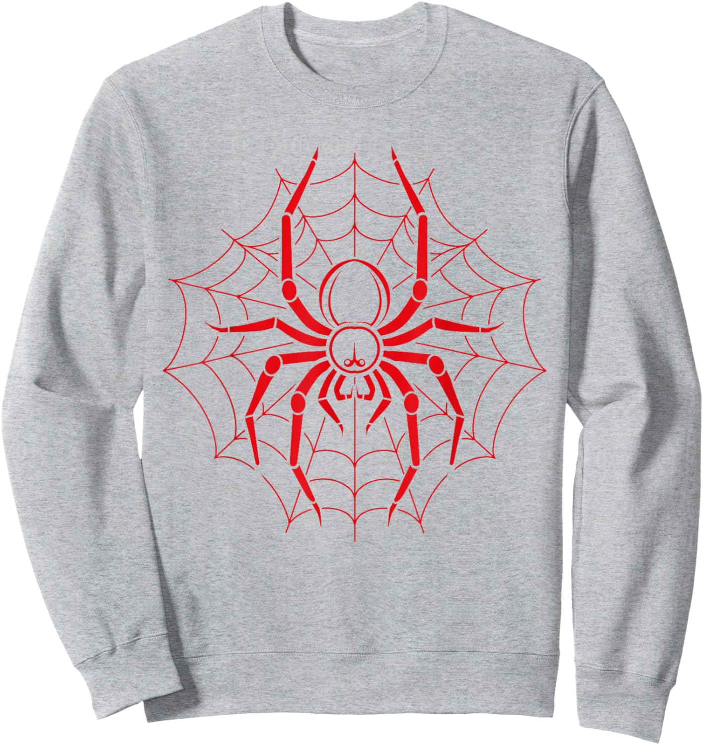 Big halloween Spiders insect minimalist simple Spider Sweatshirt - Sweatshirt | Ash