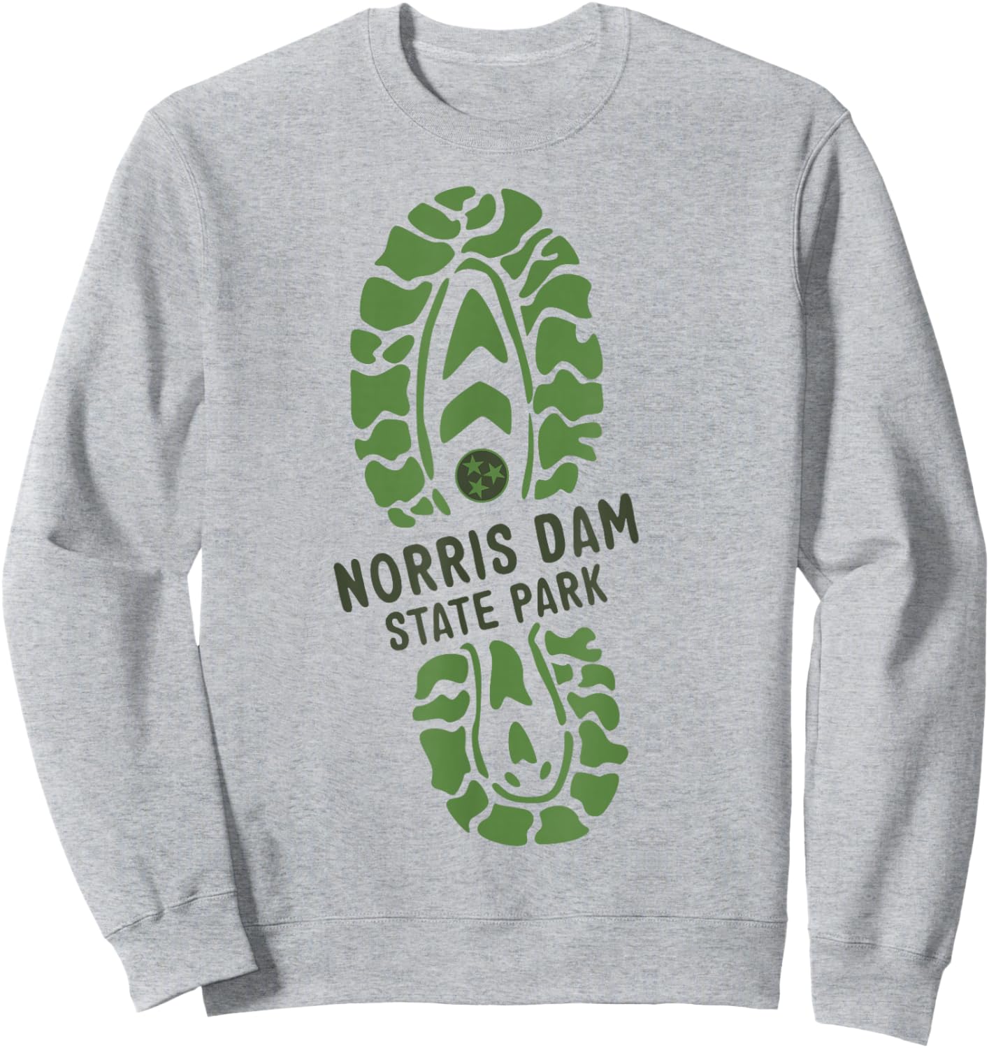 Norris Dam State Park Tennessee Forest TN Hiking Boot Sweatshirt - Sweatshirt | Ash