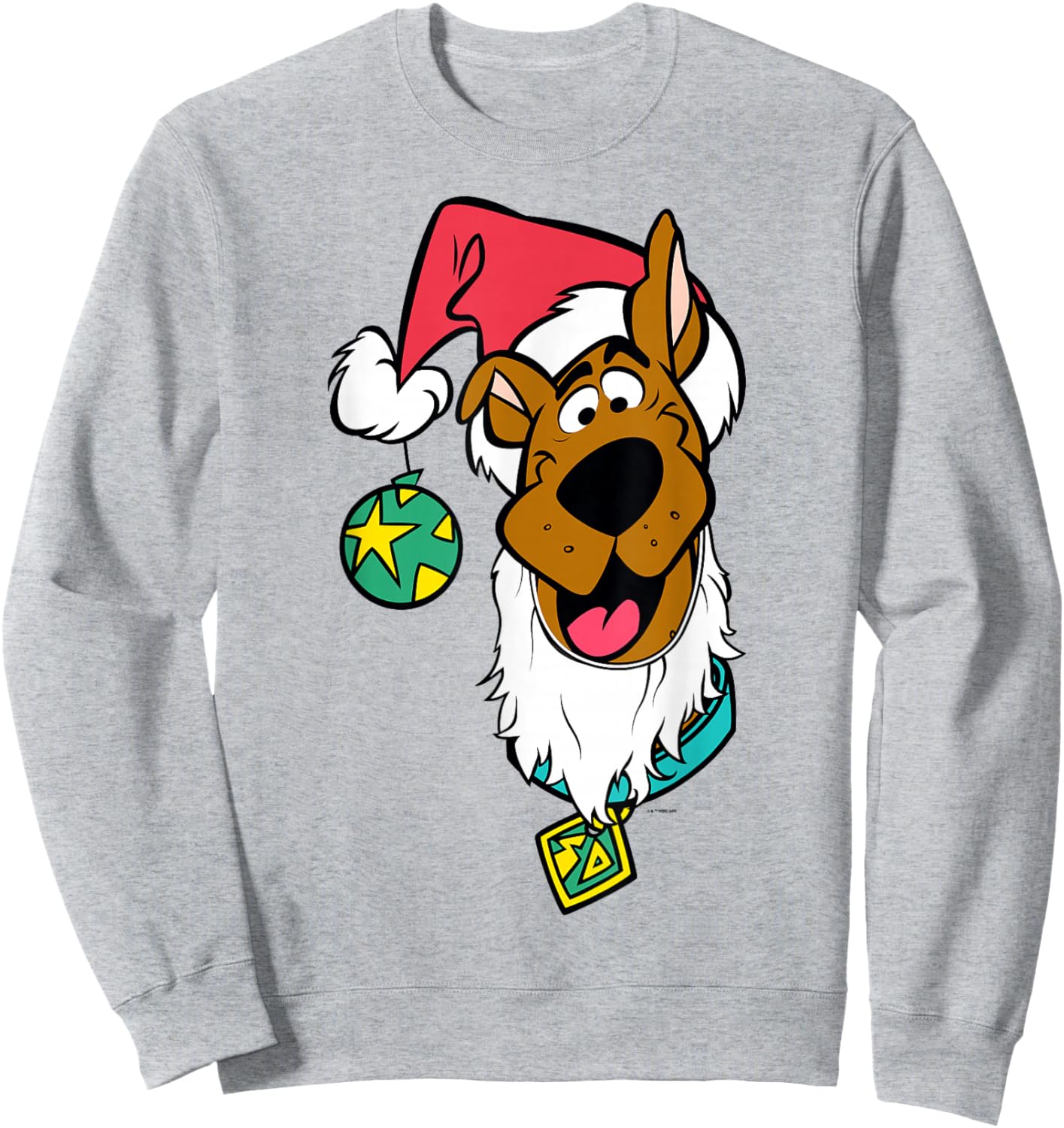 Christmas Scooby Doo Santa Hat Beard Sweatshirt - Sweatshirt | Ash