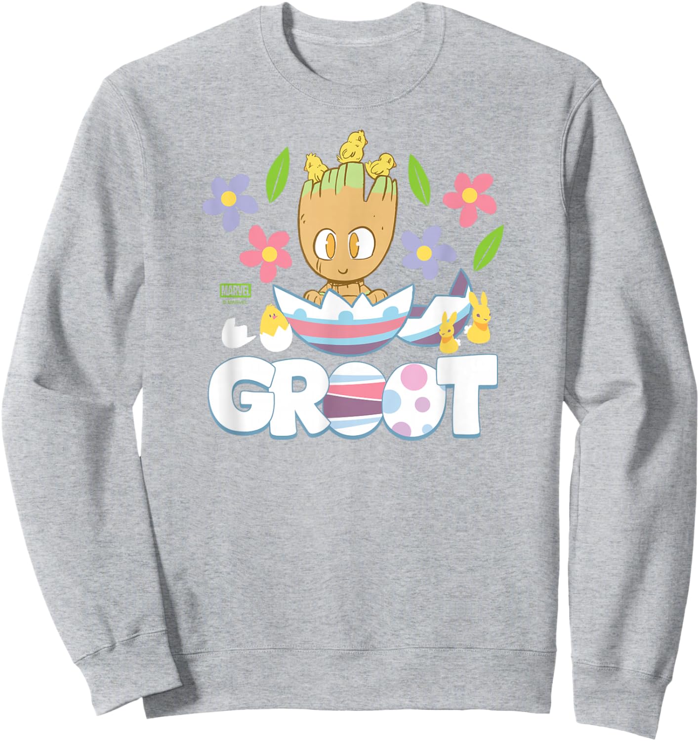Guardians of The Galaxy - Groot - Easter Eggs Sweatshirt - Sweatshirt | Ash