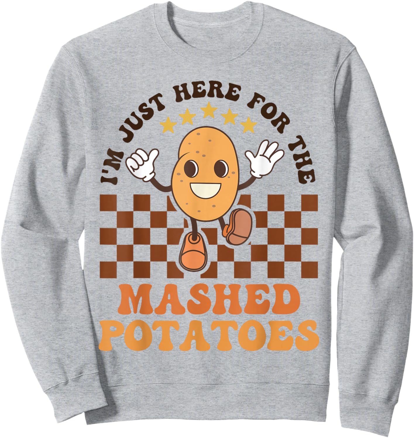 I'm Just Here For The Mashed Potatoes Funny Food Love Kids Sweatshirt - Sweatshirt | Ash