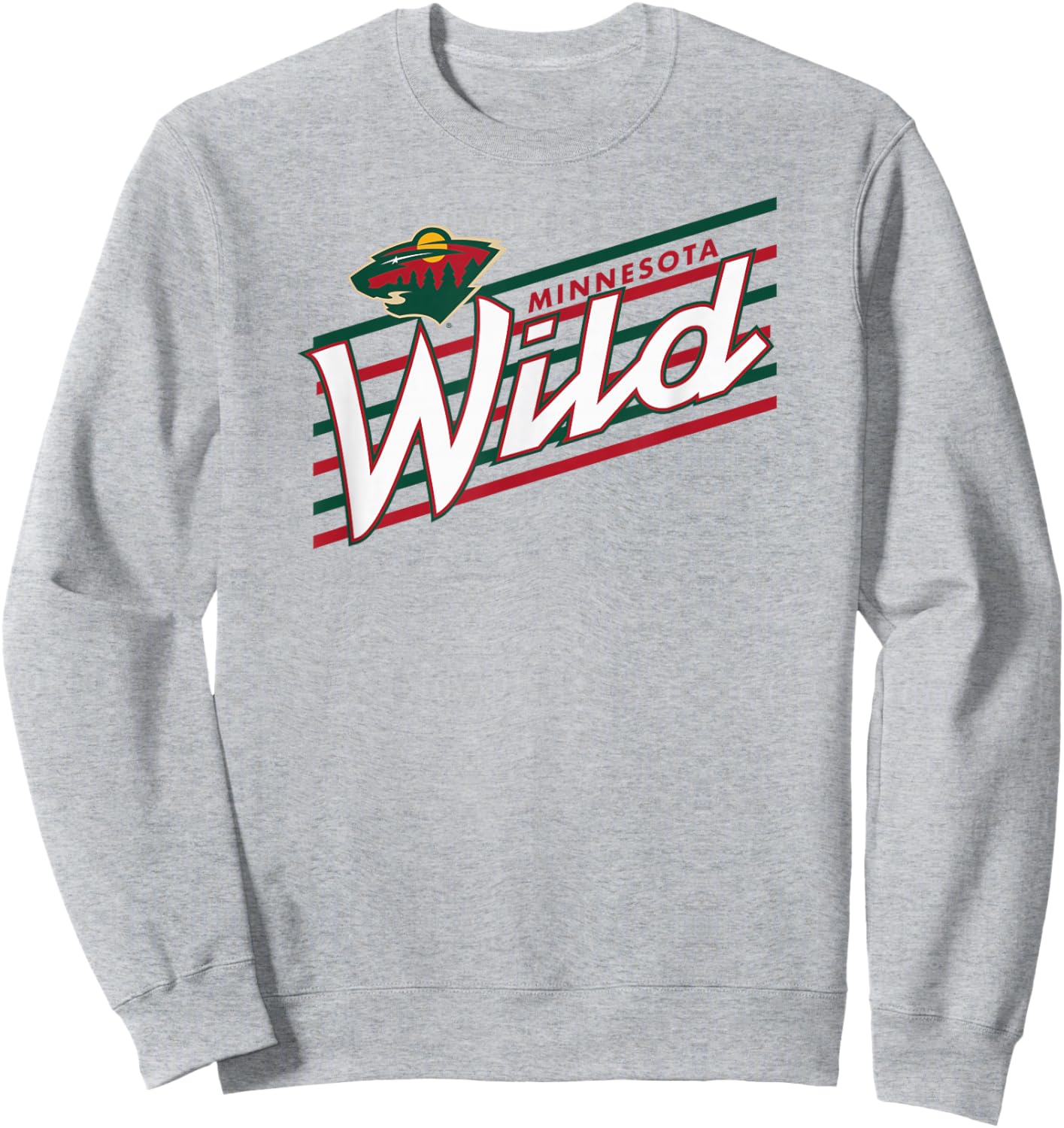 Minnesota Wild Retro Performer Gray Officially Licensed Sweatshirt - Sweatshirt | Ash