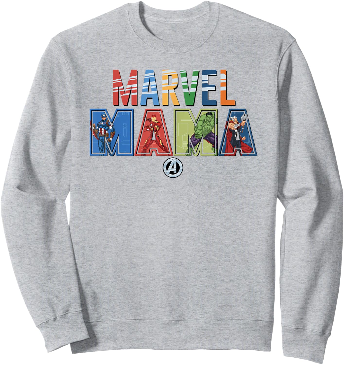Marvel Comics Avengers Mother's Day Mama Heroes Sweatshirt - Sweatshirt | Ash
