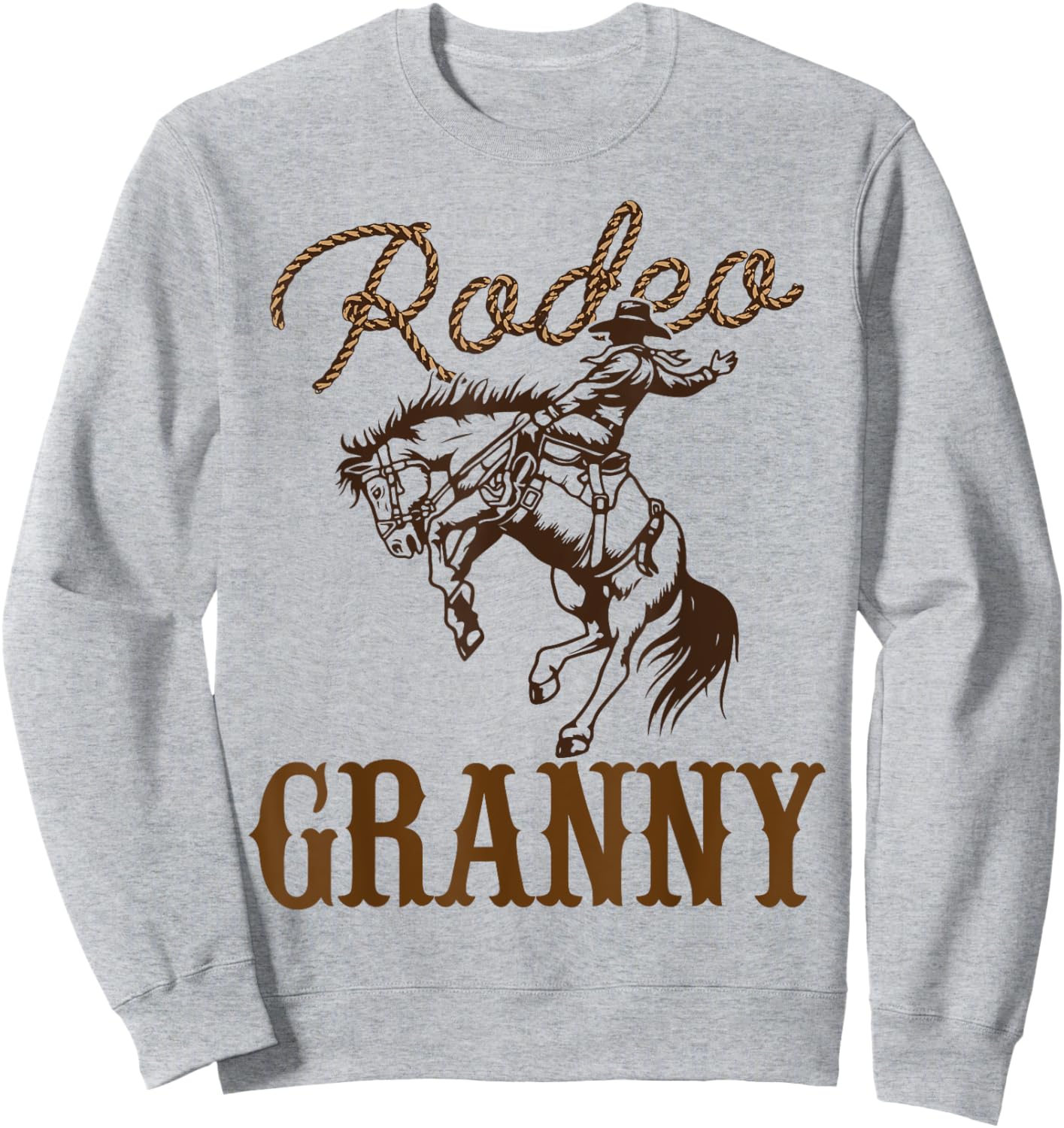 Granny Birthday Cowboy Cowgirl Western Rodeo Grandma Party Sweatshirt - Sweatshirt | Ash