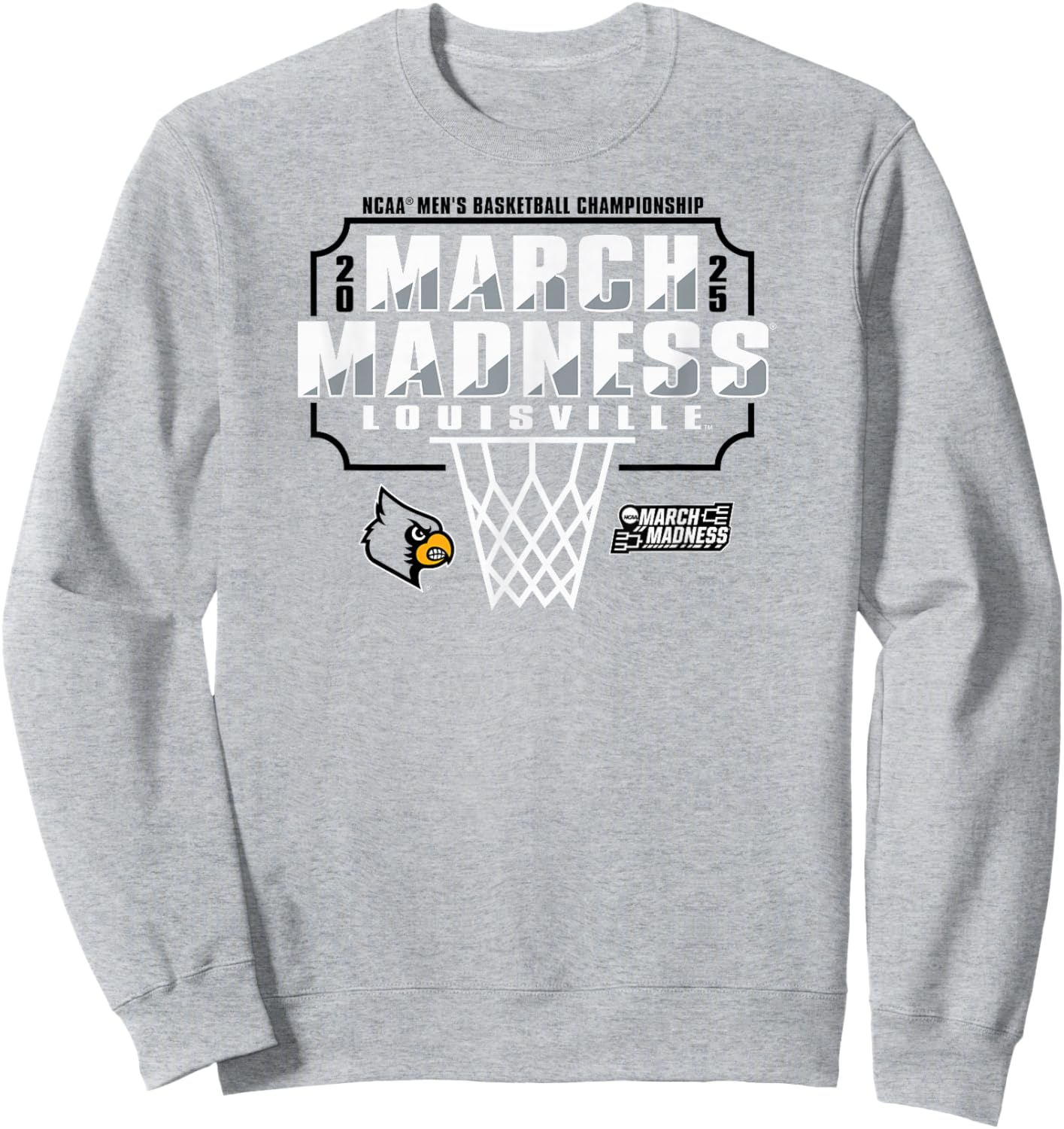 Louisville Cardinals March Madness 2025 Men's Basketball Red Sweatshirt - Sweatshirt | Ash