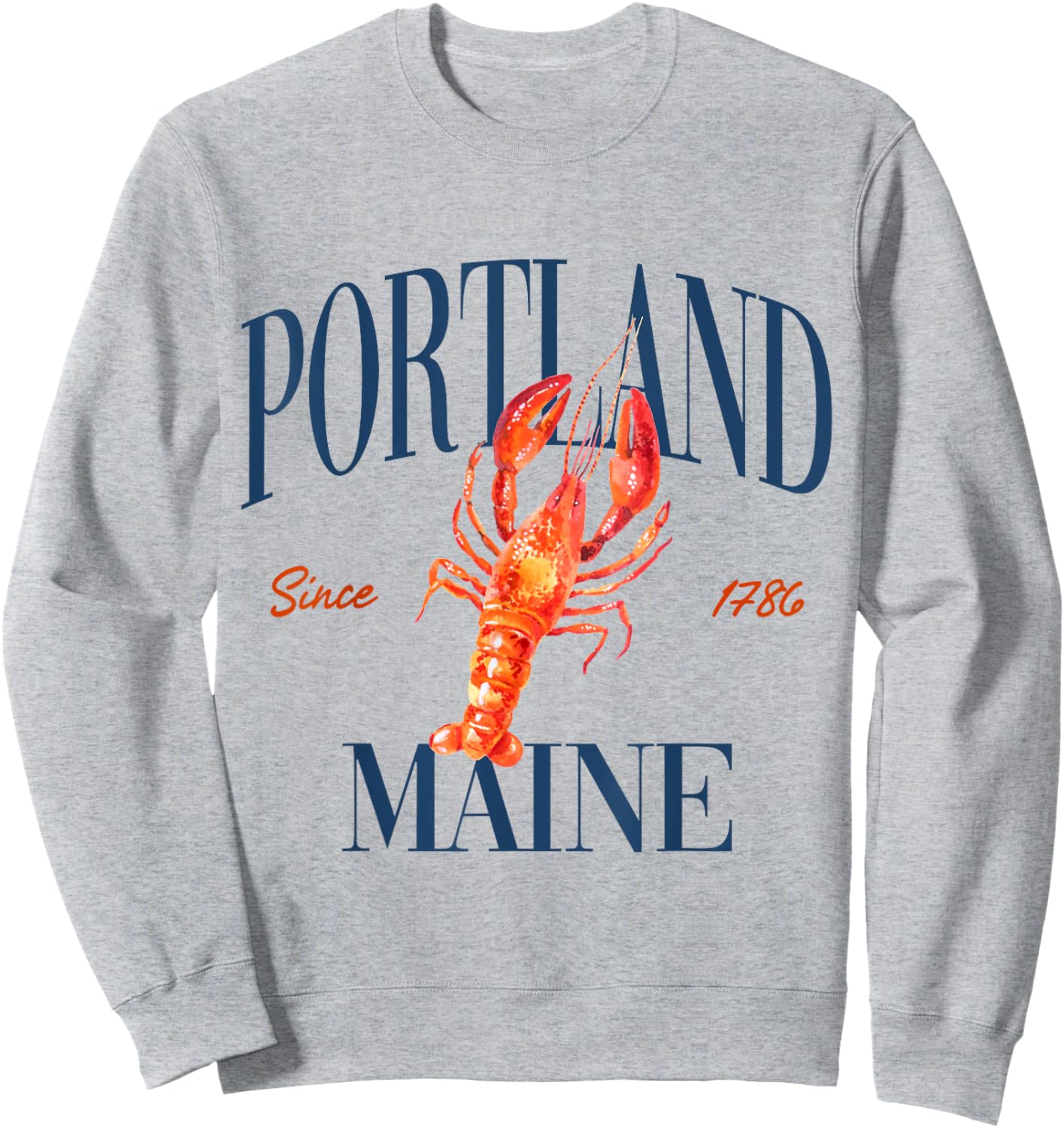Portland Maine Est. 1786 - Old Money, Aesthetic, Classic Sweatshirt - Sweatshirt | Ash