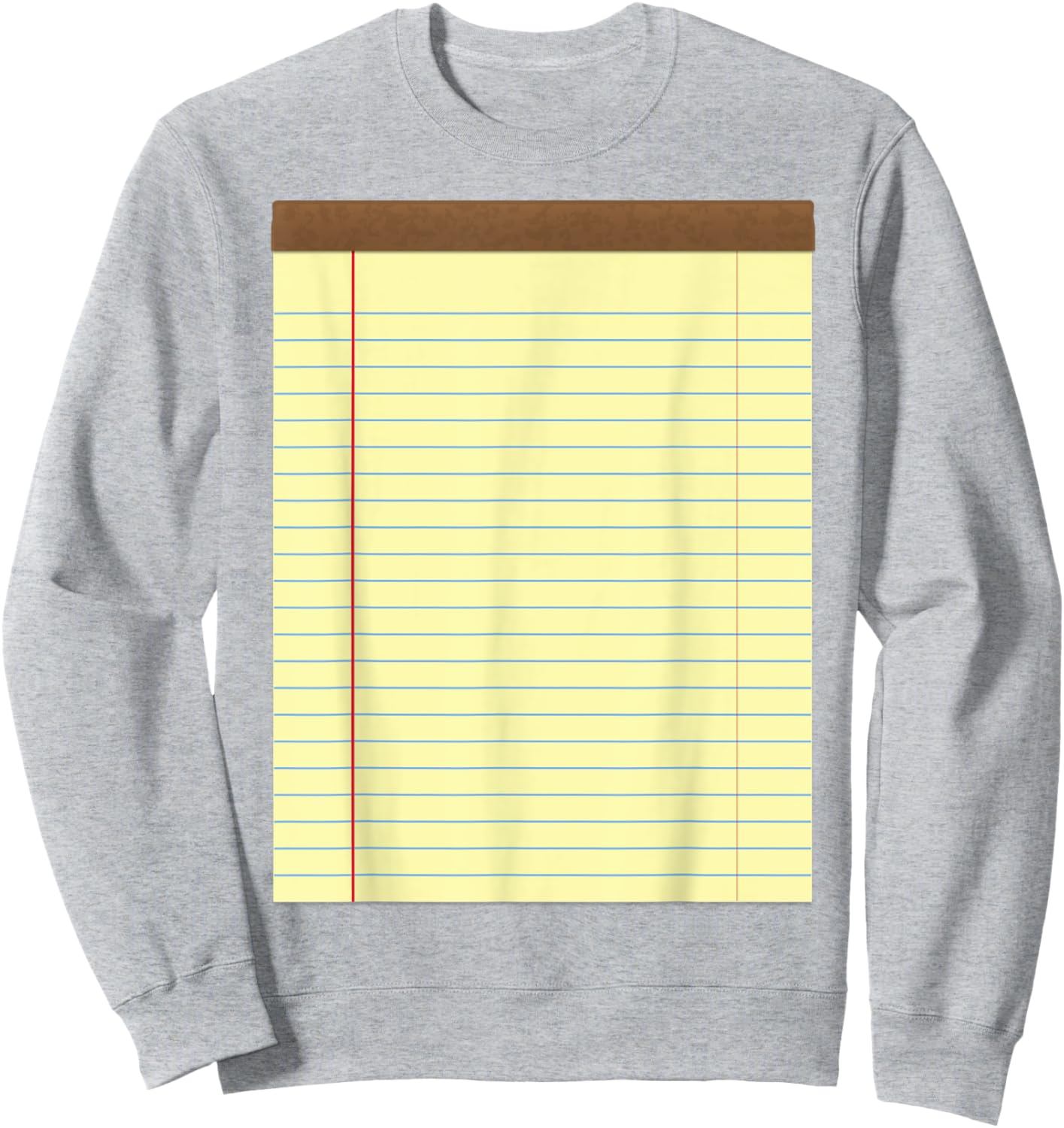 Yellow Pad Lined Notebook Couple Group Halloween Costume Sweatshirt - Sweatshirt | Ash