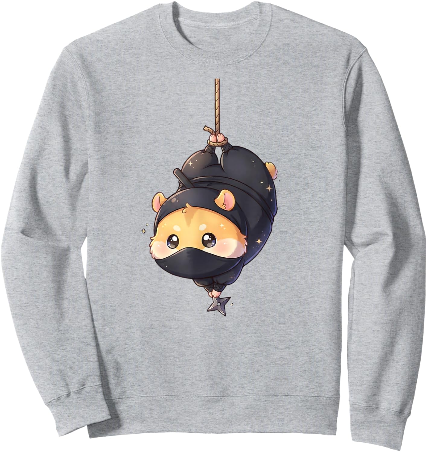 Cute Ninja Hamster Kawaii Chibi Anime Shinobi Pet Art Sweatshirt - Sweatshirt | Ash