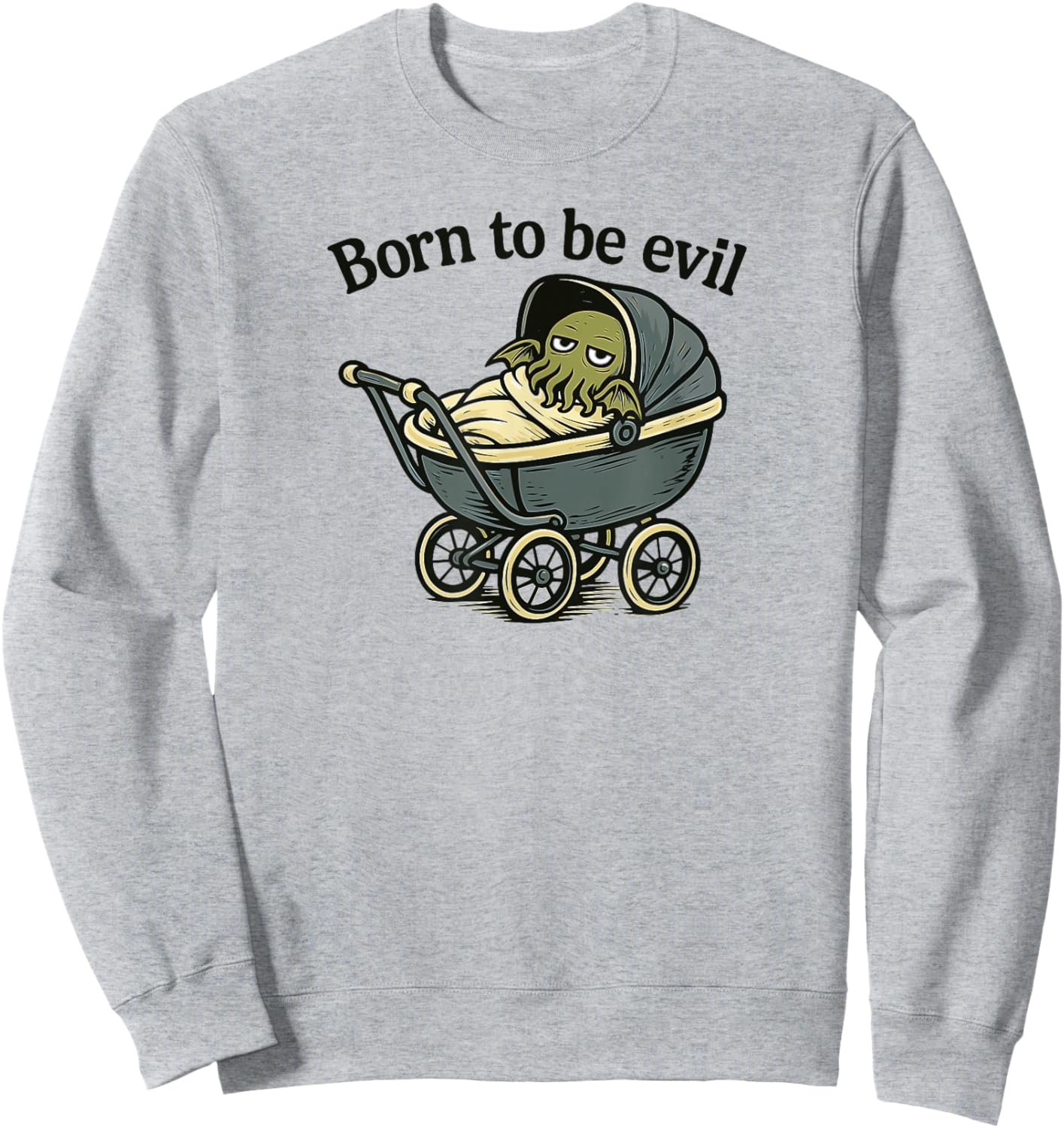 Born to be naughty and funny, baby lovecraftien Cthulhu Kids Sweatshirt - Sweatshirt | Ash