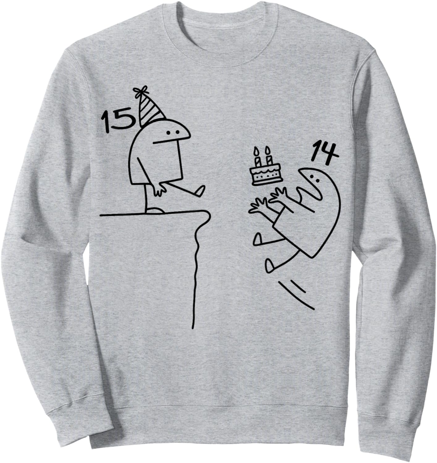 15th Birthday Party Funny 15 Years Old Birthday Teens Sweatshirt - Sweatshirt | Ash