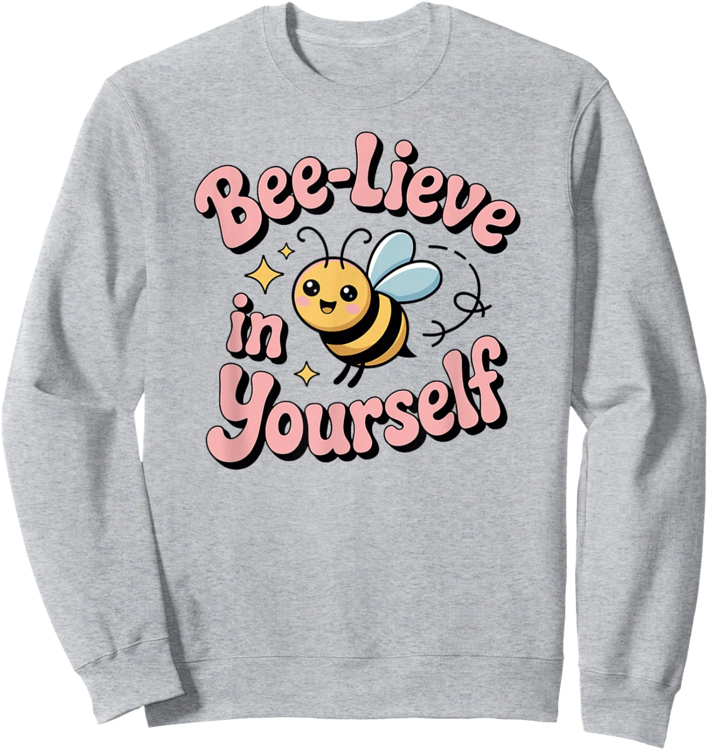 Cute Spelling Bee, Bee-Lieve, Kids and Teachers School Fun Sweatshirt - Sweatshirt | Ash