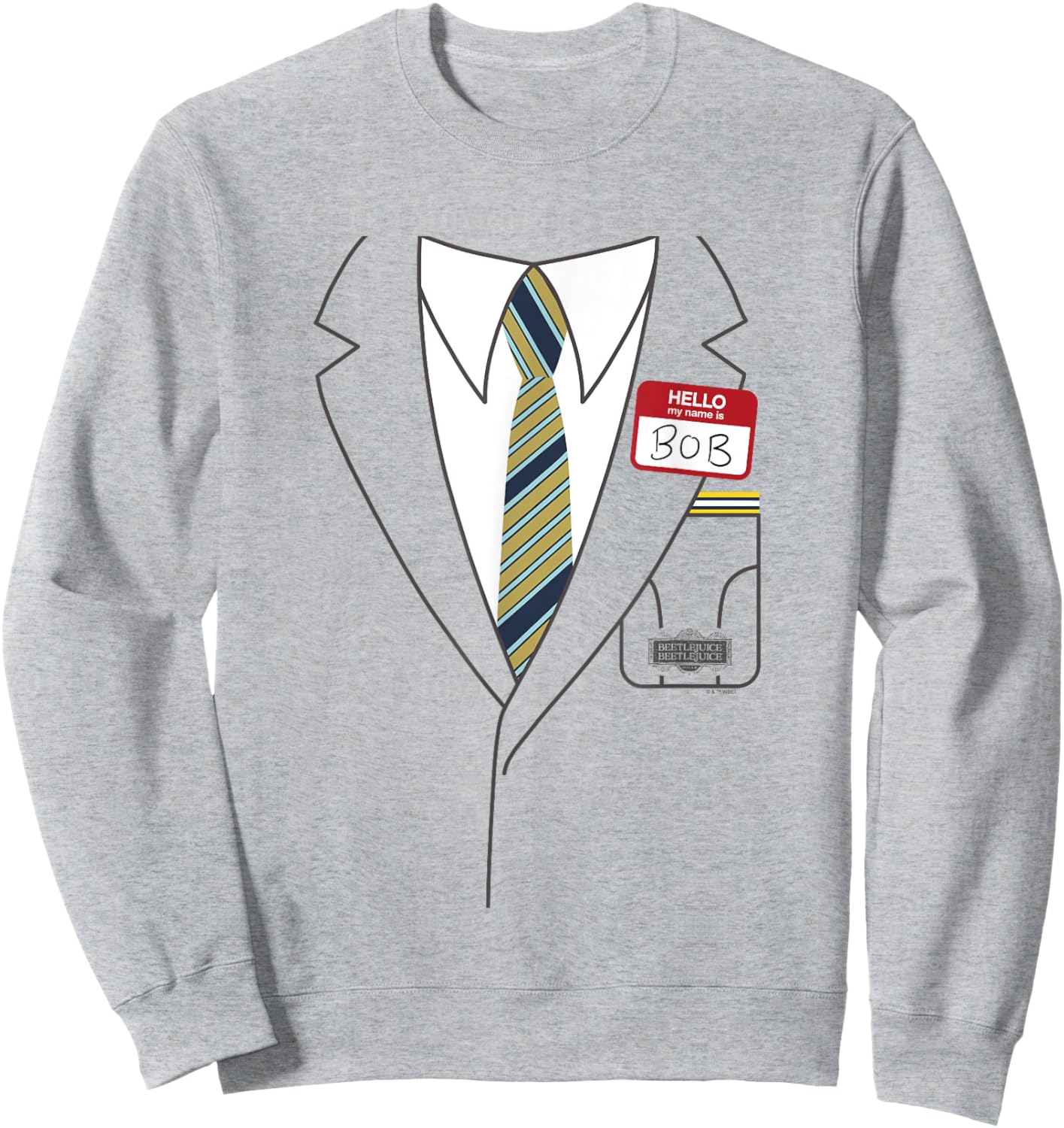 Beetlejuice Beetlejuice Halloween My Name Is Bob Costume Sweatshirt - Sweatshirt | Ash
